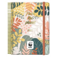 AGENDA 2025 WWF DÍA PÁGINA 12,5 X 18 CM CON 4 HOJAS DE PEGATINAS DOHE 12898 - 25 (Espera 4 dias)